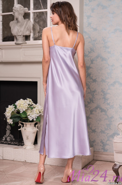 Сорочка женская шелковая длинная Mia-Amore "Bella" 3378 лаванда