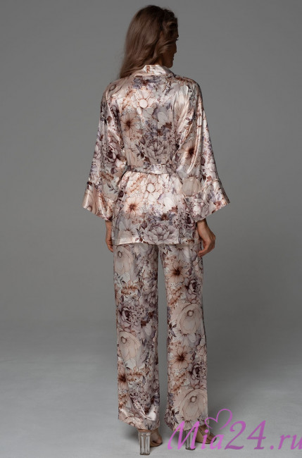 Комплект-тройка женский Laurel 4787 'Mia-Amore' - жакет, топ и брюки, шелковый 