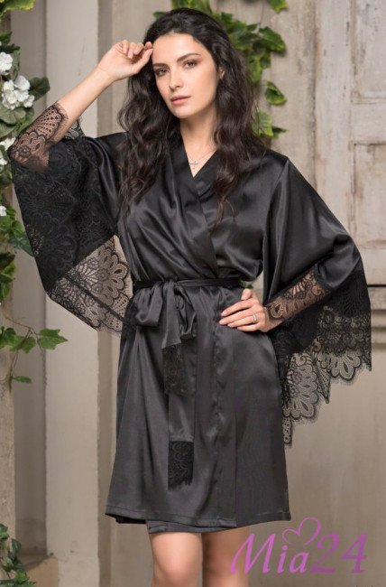 Халат женский Mia-Amore "Afrodita" 2163 черный Халат женский Mia-Amore "Afrodita" 2163 черный