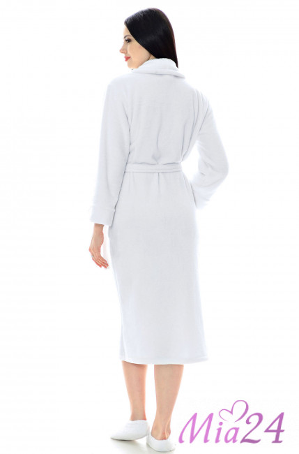 Халат для дома женский длинный из микрофибры S-Family 68-C белый Халат для дома женский длинный из микрофибры S-Family 68-C белый