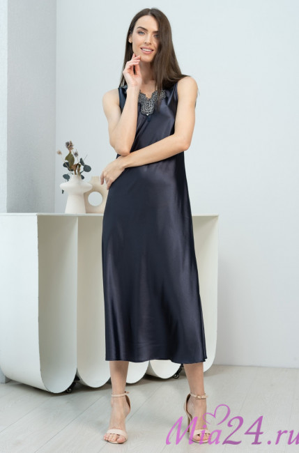 Сорочка женская шелковая длинная Mia-Amore "Emmanuelle" 4348