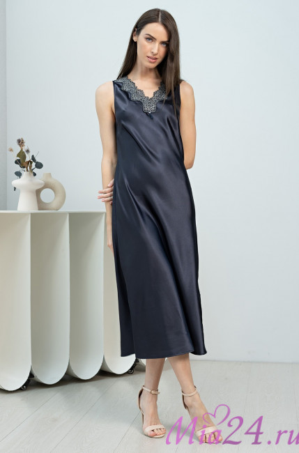 Сорочка женская шелковая длинная Mia-Amore "Emmanuelle" 4348