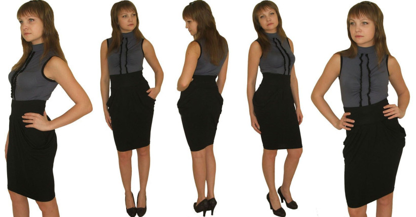 Юбка женская трикотаж "Серебряная Ладья" 3002 