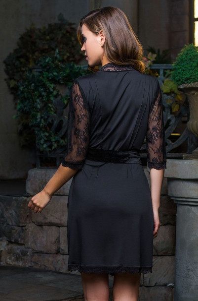 Халат короткий с кружевом Mia-Mia "Elegance de lux" 12033