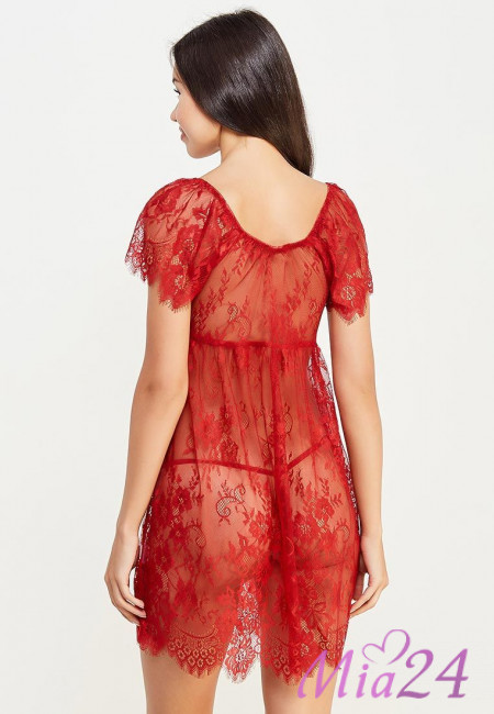 Туника кружевная Mia-Amore "Chanel" 2024 бордовый