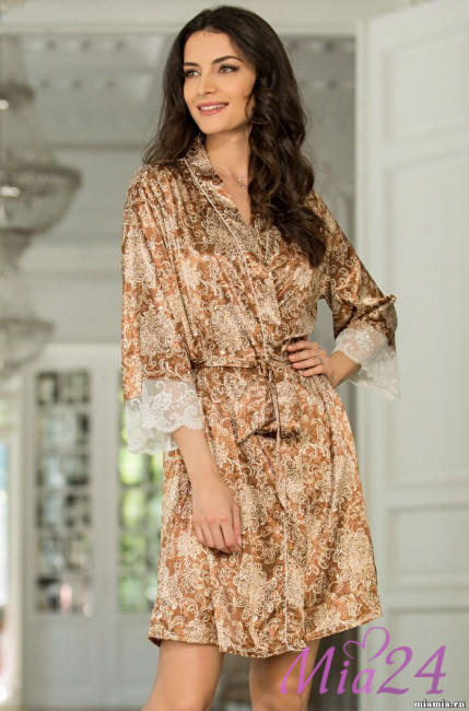 Халат женский шелковый Mia-Amore "Cappuccino" 3113 Халат женский шелковый Mia-Amore "Cappuccino" 3113