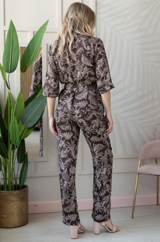 Комплект шелковый Mia-Amore "Evita" 3086 шоколад