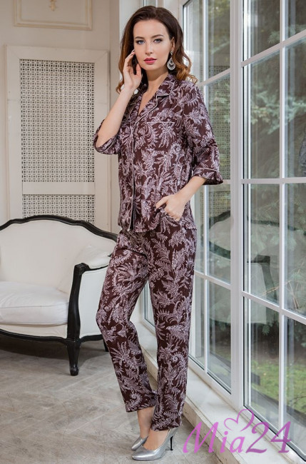 Комплект шелковый Mia-Amore "Evita" 3086 шоколад Комплект шелковый Mia-Amore "Evita" 3086 шоколад