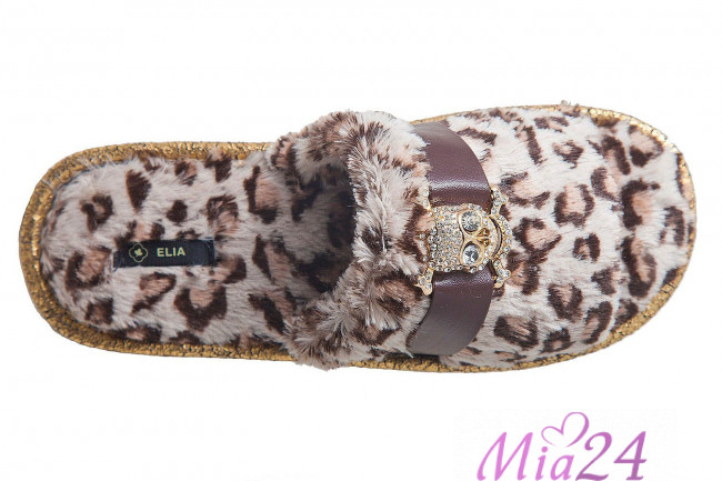 KT-57126 Тапочки домашние "Леопард"