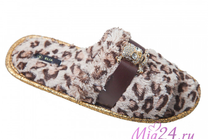 KT-57126 Тапочки домашние "Леопард"