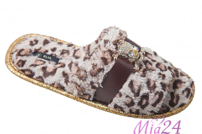 KT-57126 Тапочки домашние "Леопард"