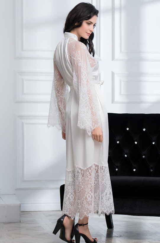 Халат женский длинный Mia-Amore "Afrodita" 2169 белый