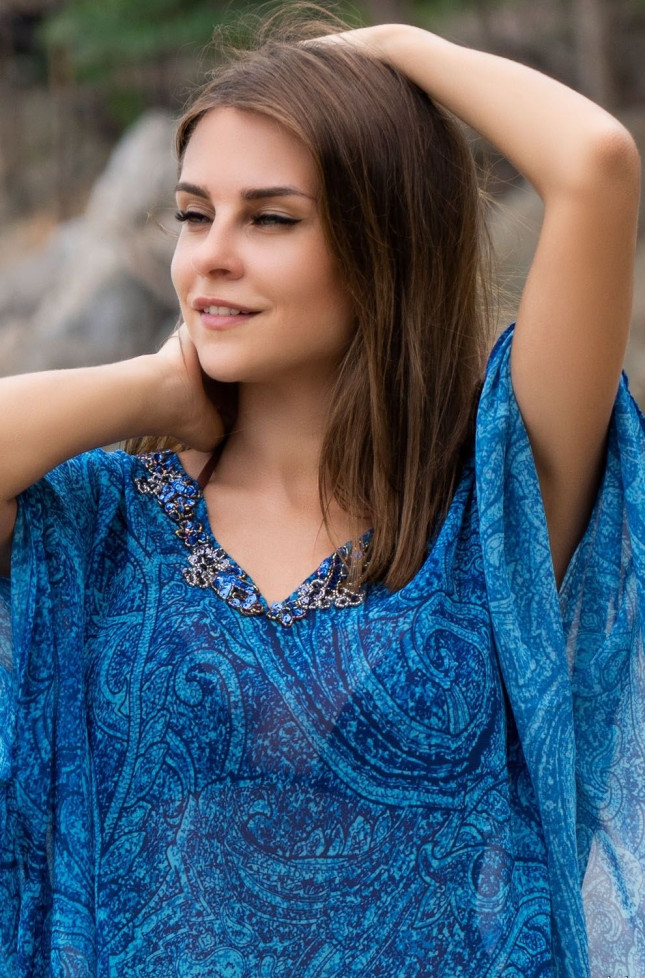 Туника пляжная из шифона Mia-Amore "Piviera" 8250