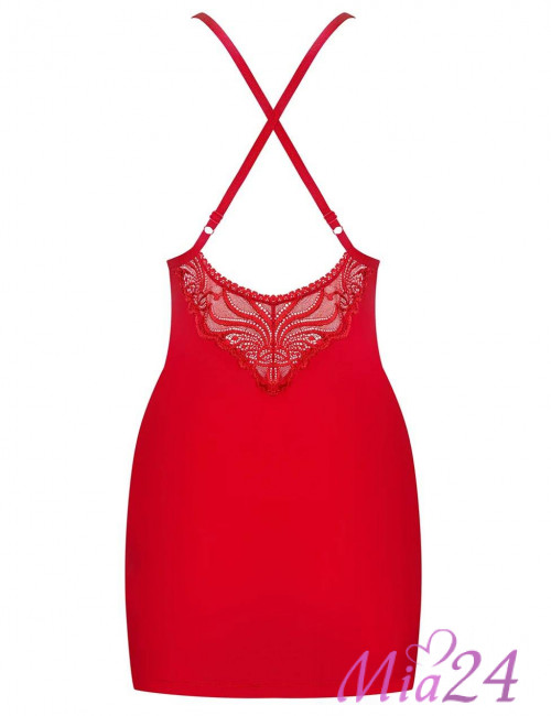 Сексуальная сорочка с трусиками-стринг Obsessive 828 эротическое 