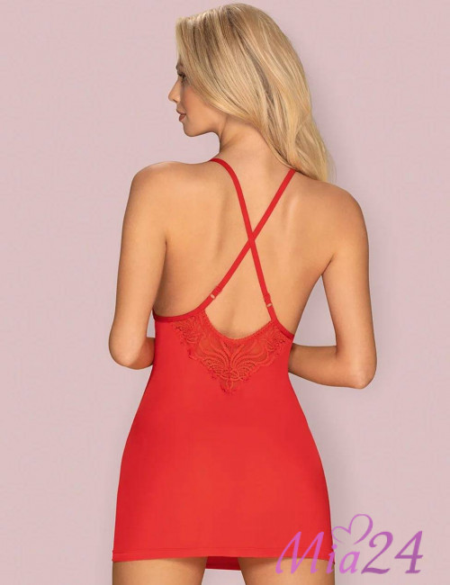 Сексуальная сорочка с трусиками-стринг Obsessive 828 эротическое 