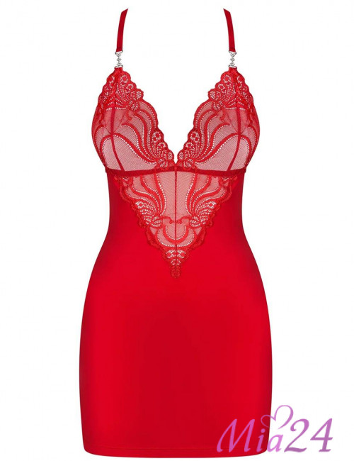 Сексуальная сорочка с трусиками-стринг Obsessive 828 эротическое 