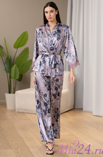 Комплект-тройка женский шелковый Mia-Amore "Primrose" 4065