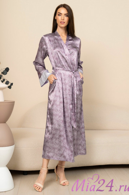 Халат длинный женский шелковый Mia-Amore "Esenia" 4359 Халат длинный женский шелковый Mia-Amore "Esenia" 4359