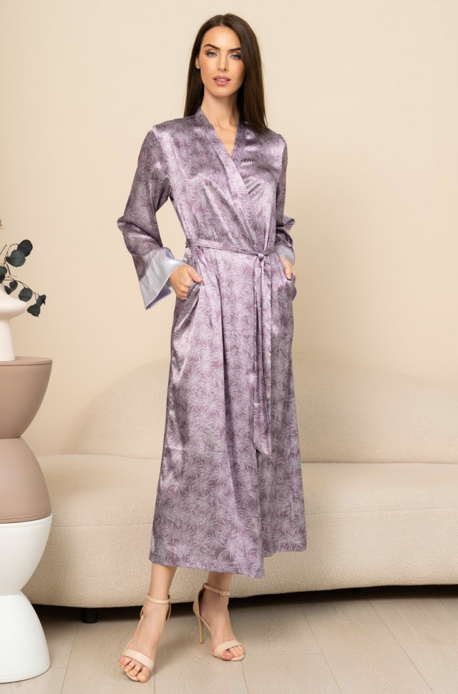 Халат длинный женский шелковый Mia-Amore "Esenia" 4359