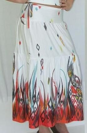 3003 Юбка женская летняя трикотаж Серебряная ладья