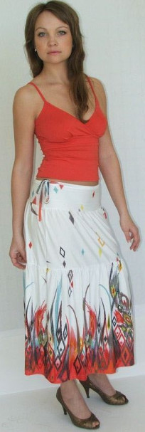 3003 Юбка женская летняя трикотаж Серебряная ладья