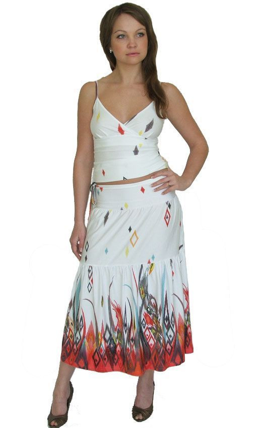 3003 Юбка женская летняя трикотаж Серебряная ладья