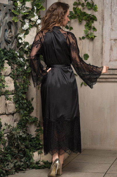 Халат женский длинный Mia-Amore "Afrodita" 2169 черный