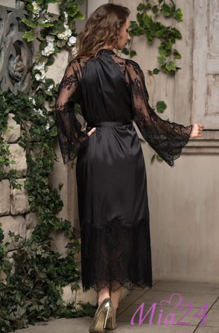 Халат женский длинный Mia-Amore "Afrodita" 2169 черный Халат женский длинный Mia-Amore "Afrodita" 2169 черный