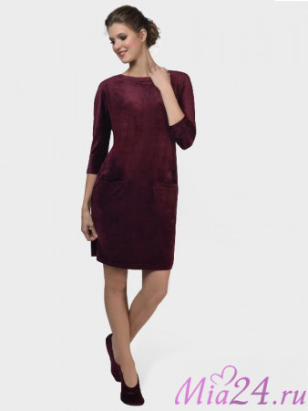 1803 Платье домашнее "Petra" бордо