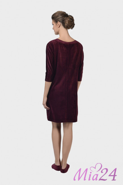 1803 Платье домашнее "Petra" бордо
