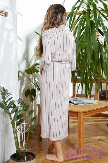 Халат женский большого размера Mia-Mia "Noemi" 16413 сиреневый Халат женский большого размера Mia-Mia "Noemi" 16413 сиреневый