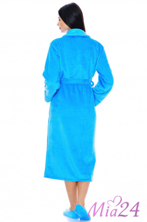 Домашний халат женский махровый S-Family 68-C голубой