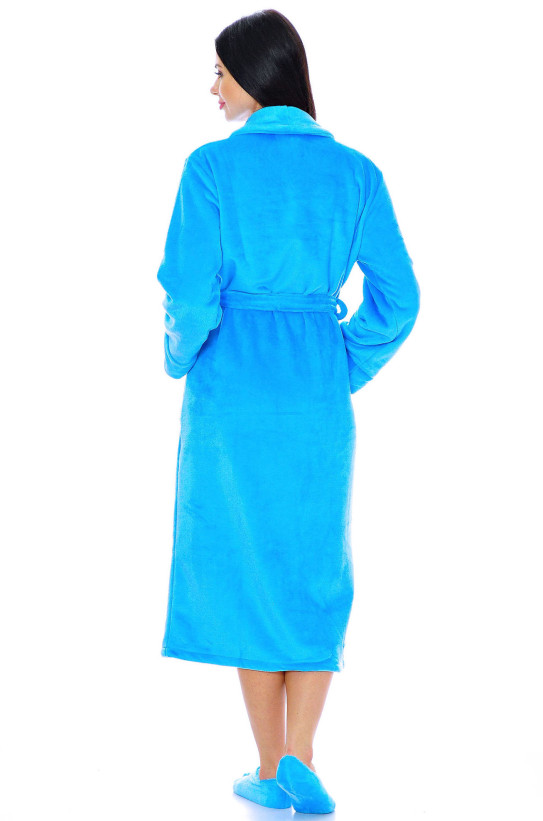 Домашний халат женский махровый S-Family 68-C голубой