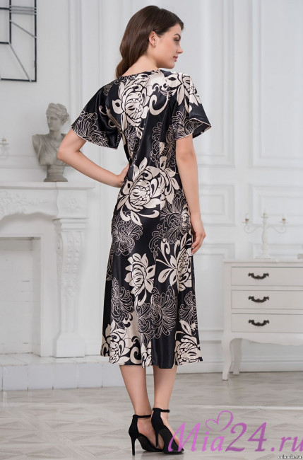 Сорочка длинная женская Mia-Amore "Da Vinci" 8448 черный  