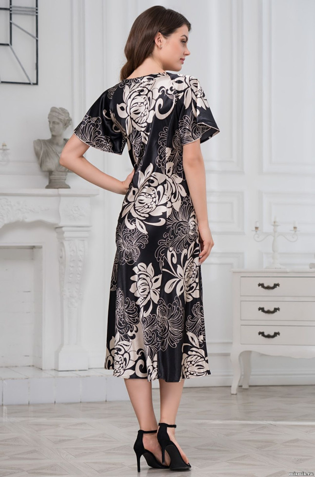 Сорочка длинная женская Mia-Amore "Da Vinci" 8448 черный  