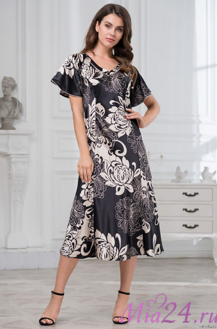 Сорочка длинная женская Mia-Amore "Da Vinci" 8448 черный  