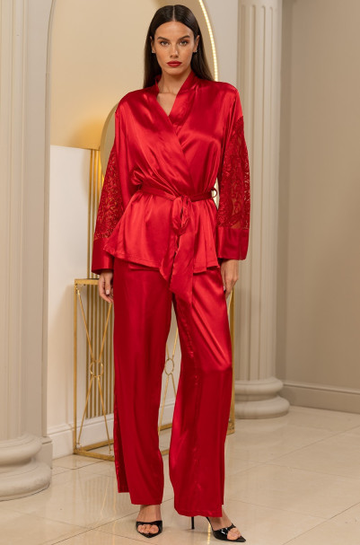 Комплект-тройка женский шелковый Mia-Amore "Marjory" 3966 красный