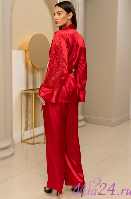 Комплект-тройка женский шелковый Mia-Amore "Marjory" 3966 красный Комплект-тройка женский шелковый Mia-Amore "Marjory" 3966 красный