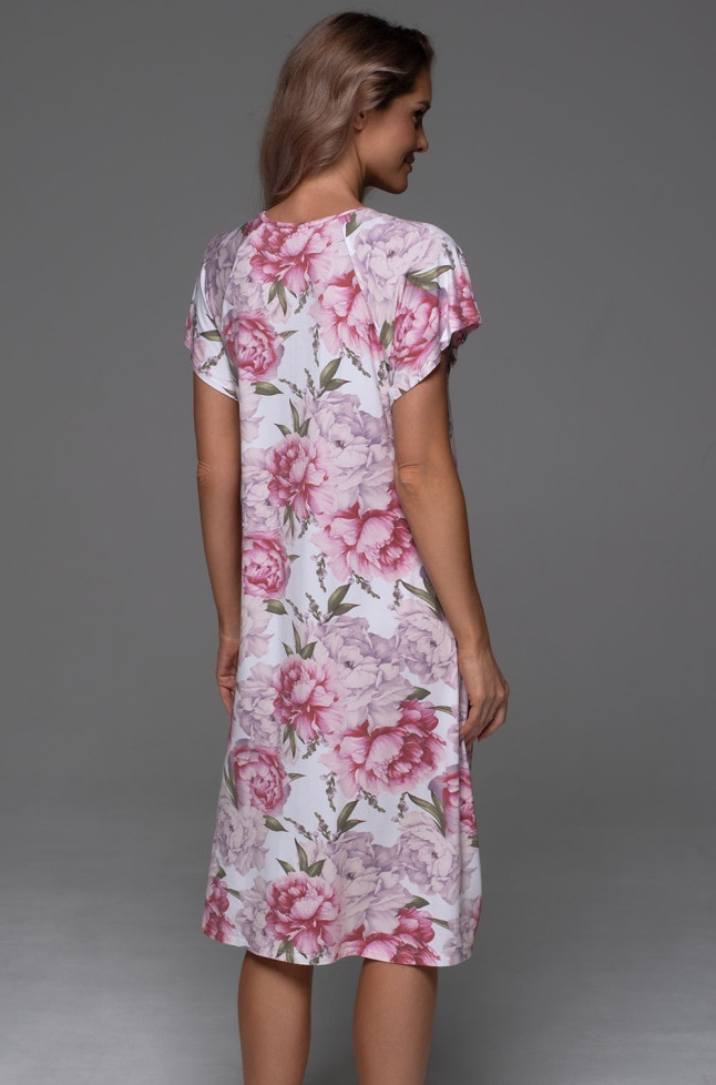 Сорочка длинная женская Abbey 5558 'Mia-Amore' - с коротким рукавом, из вискозного трикотажа