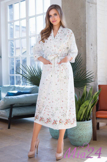 Халат длинный из хлопка "Daisy" Mia-Mia 16319 Халат длинный из хлопка "Daisy" Mia-Mia 16319