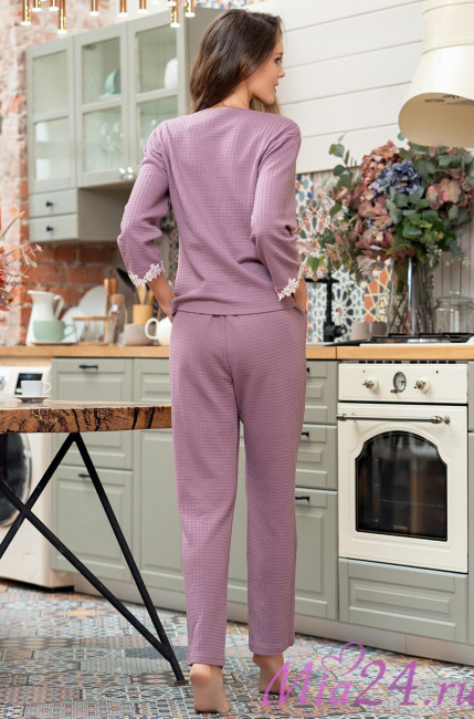 Комплект домашний женский Mia-Mella "Vivien" 6366 фиалковый Комплект домашний женский Mia-Mella "Vivien" 6366 фиалковый