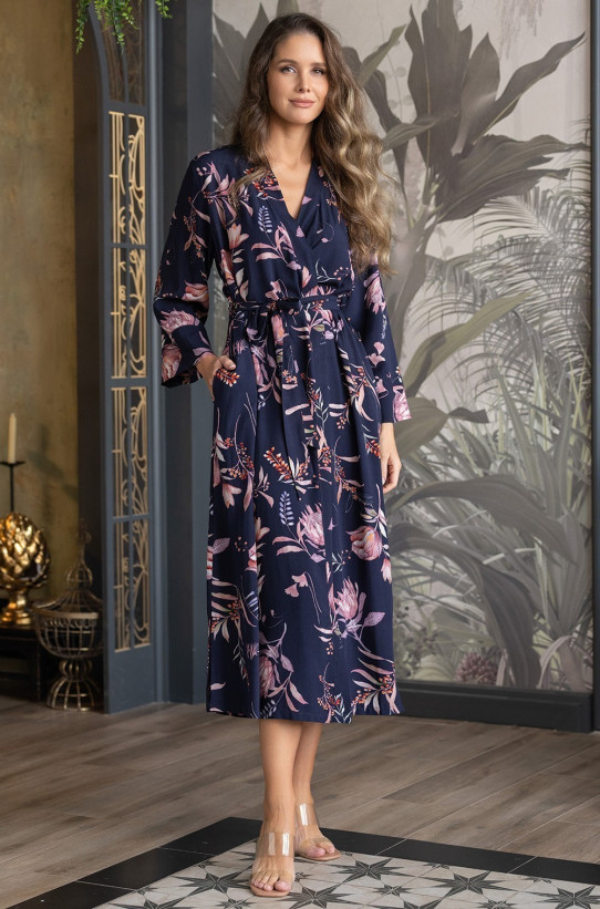 Халат домашний женский из вискозы Mia-Amore "Night Garden" 5199
