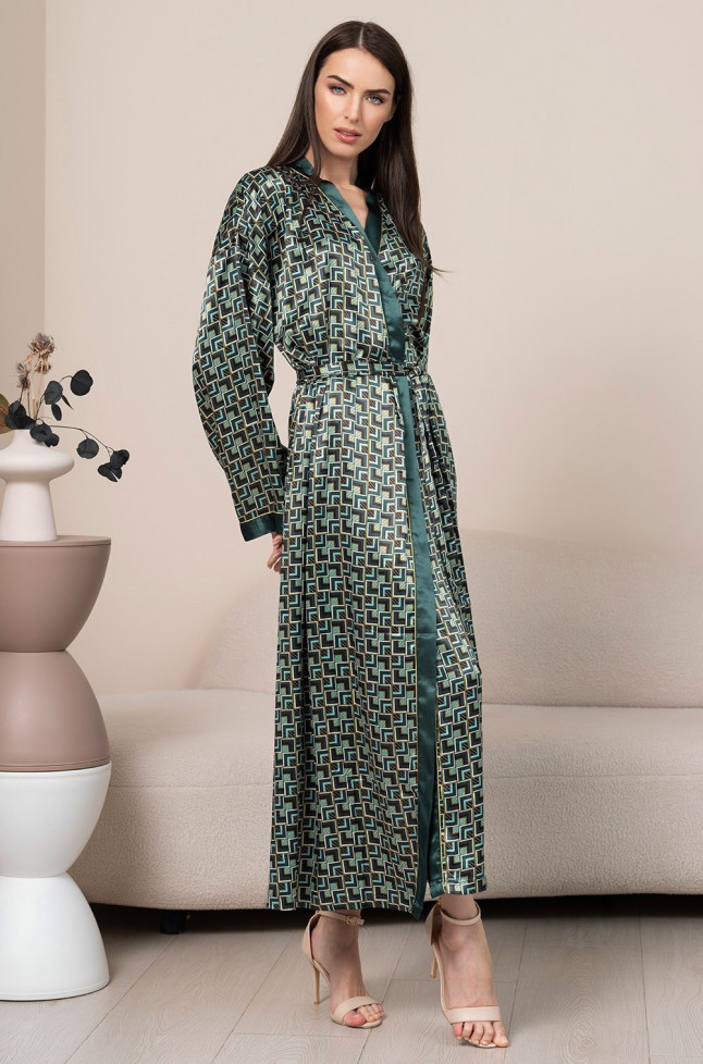 Халат длинный шелковый Mia-Amore "Bergamo" 4389