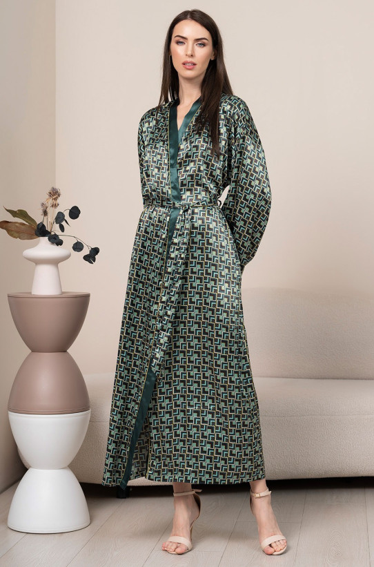 Халат длинный шелковый Mia-Amore "Bergamo" 4389