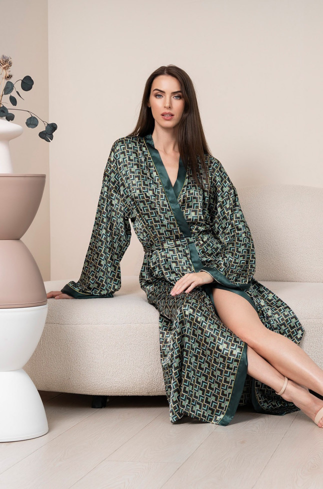 Халат длинный шелковый Mia-Amore "Bergamo" 4389