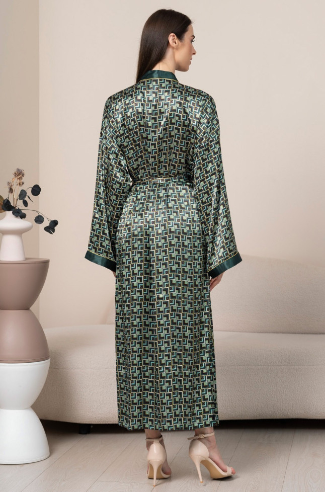 Халат длинный шелковый Mia-Amore "Bergamo" 4389