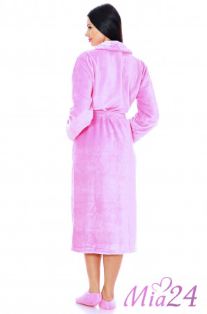Халат женский длинный из микрофибры S-Family 68-C розовый
