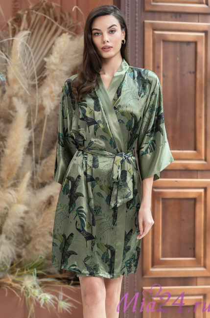 Халат шелковый женский Mia-Amore "Teana" 4003