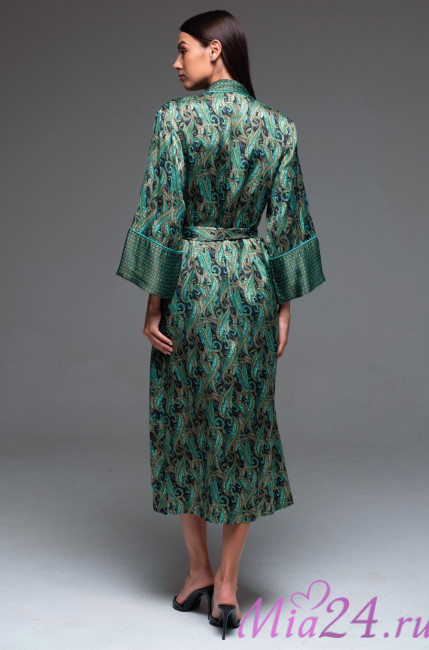 Халат женский длинный шелковый Mia-Amore "Amina" 4109 Халат женский длинный шелковый Mia-Amore "Amina" 4109