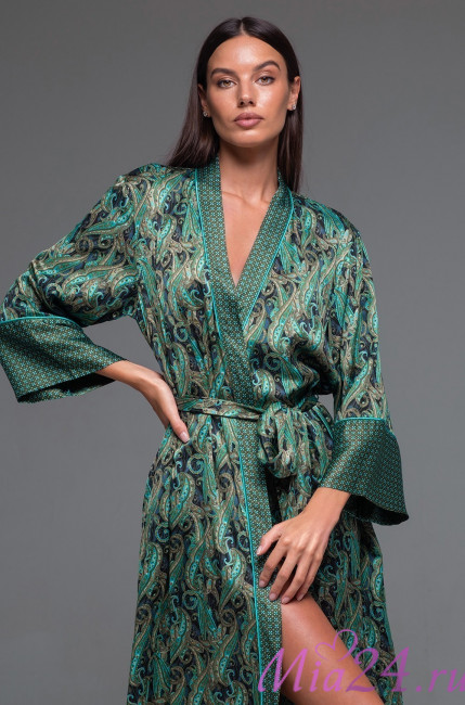 Халат женский длинный шелковый Mia-Amore "Amina" 4109 Халат женский длинный шелковый Mia-Amore "Amina" 4109